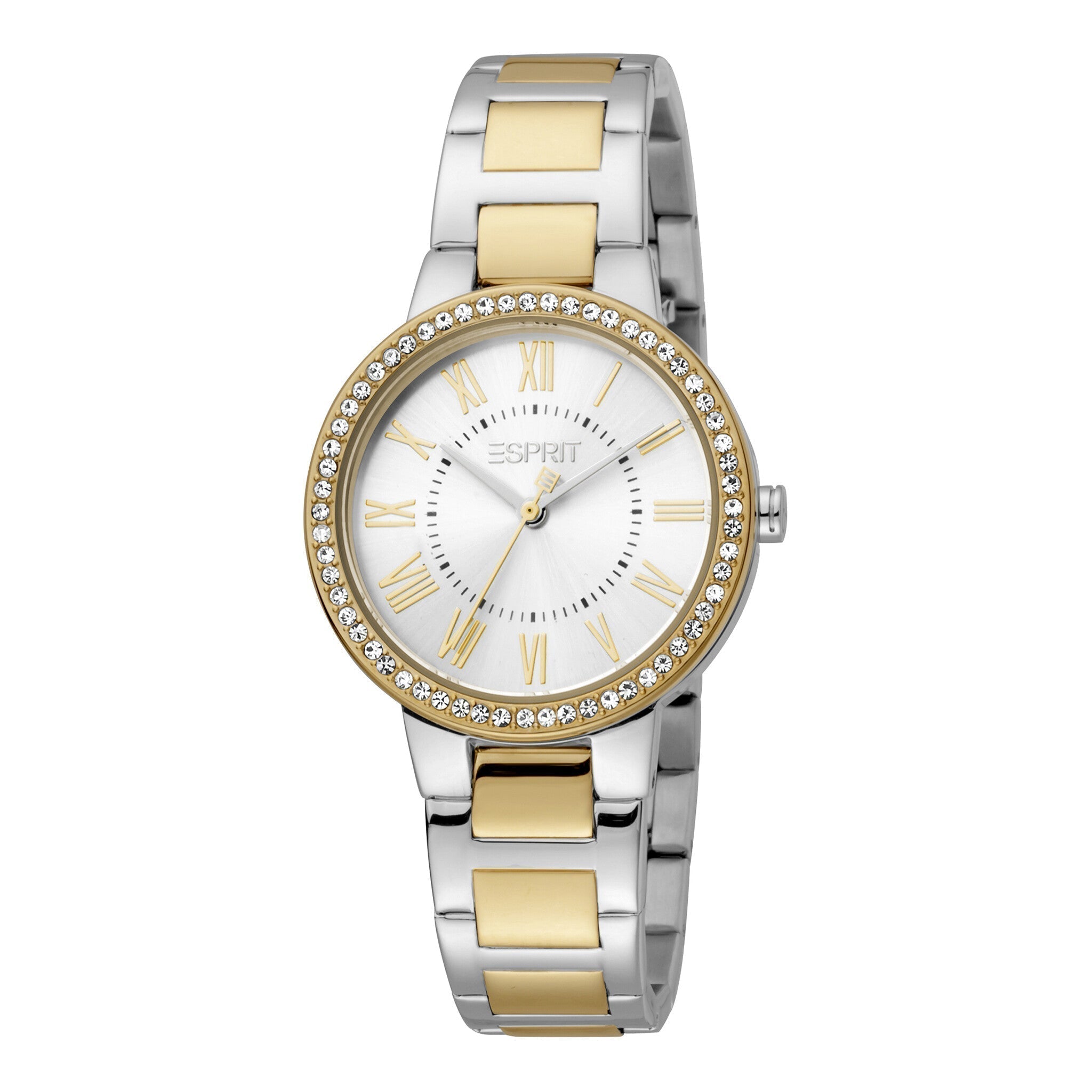 ESPRIT Women's Watch with Silver Stainless Steel Case and Silver & Gold Stainless Steel Band