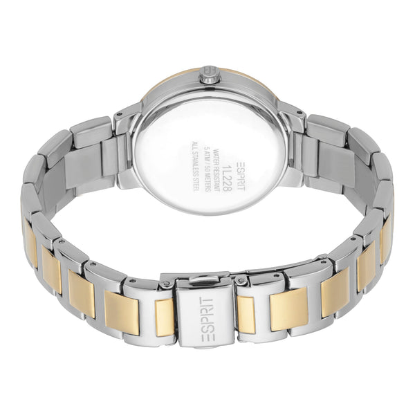 Esprit Women's Watch With Silver Stainless Steel Case And Silver & Gold Stainless Steel Band by i-watch