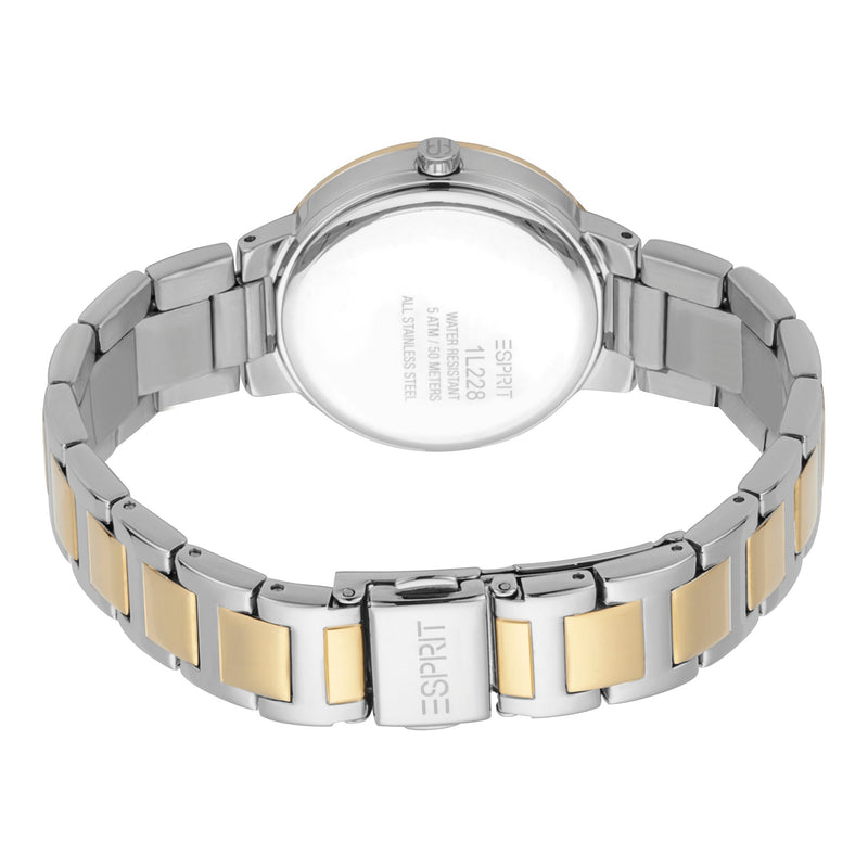 Esprit Women's Watch With Silver Stainless Steel Case And Silver & Gold Stainless Steel Band by i-watch