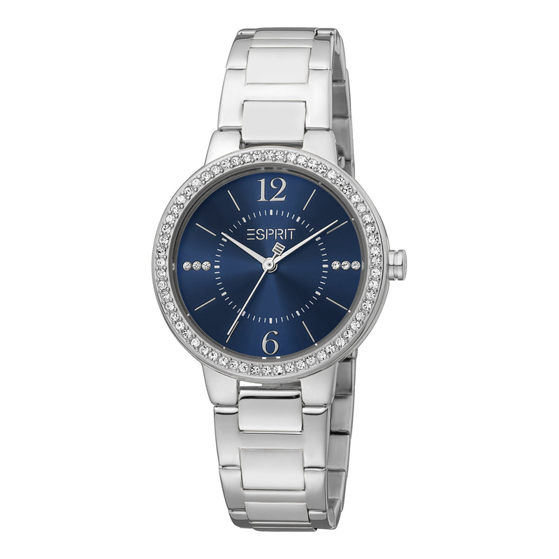 Esprit Women's Silver Stainless Steel Watch, Blue Dial | Es1l168m0015 by i-watch