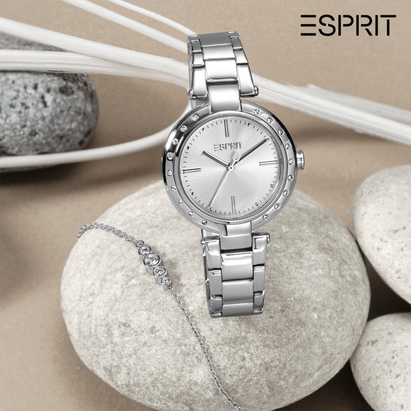 Esprit Women's Silver Stainless Steel Watch, Silver Dial | Es1l156m0075 by i-watch