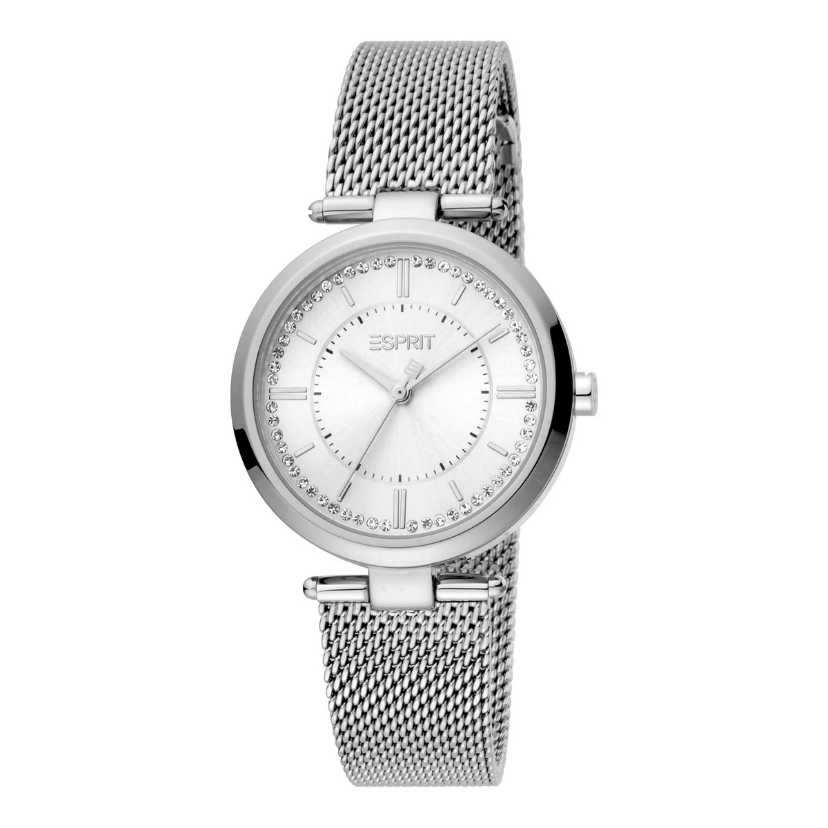 ESPRIT Women's Watch with Silver Stainless Steel Case and Silver Stainless Steel Band