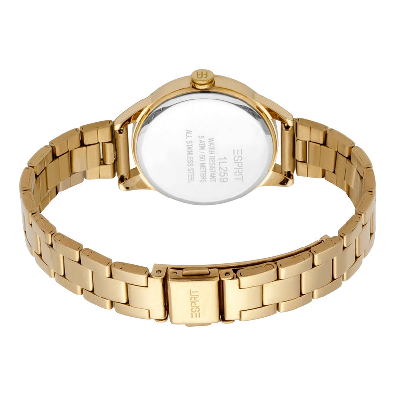 Esprit Women's Watch With Gold Stainless Steel Case And Gold Stainless Steel Band by i-watch