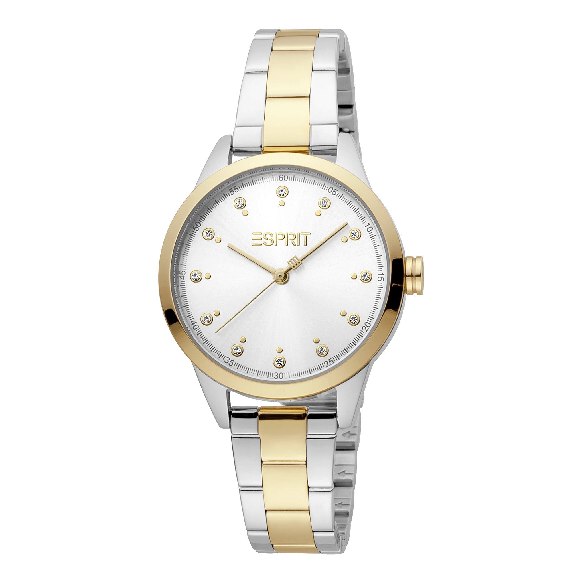 ESPRIT Women's Watch with Silver Stainless Steel Case and Silver & Gold Stainless Steel Band