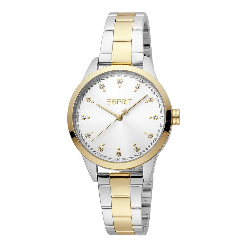 Esprit Women's Watch With Silver Stainless Steel Case And Silver & Gold Stainless Steel Band by i-watch