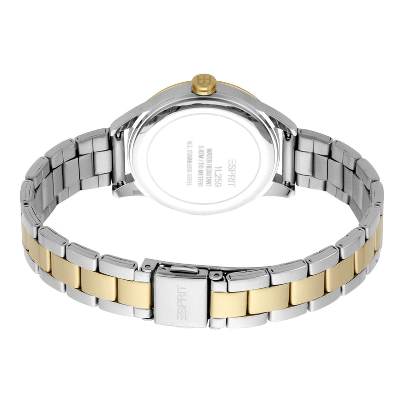 Esprit Women's Watch With Silver Stainless Steel Case And Silver & Gold Stainless Steel Band by i-watch