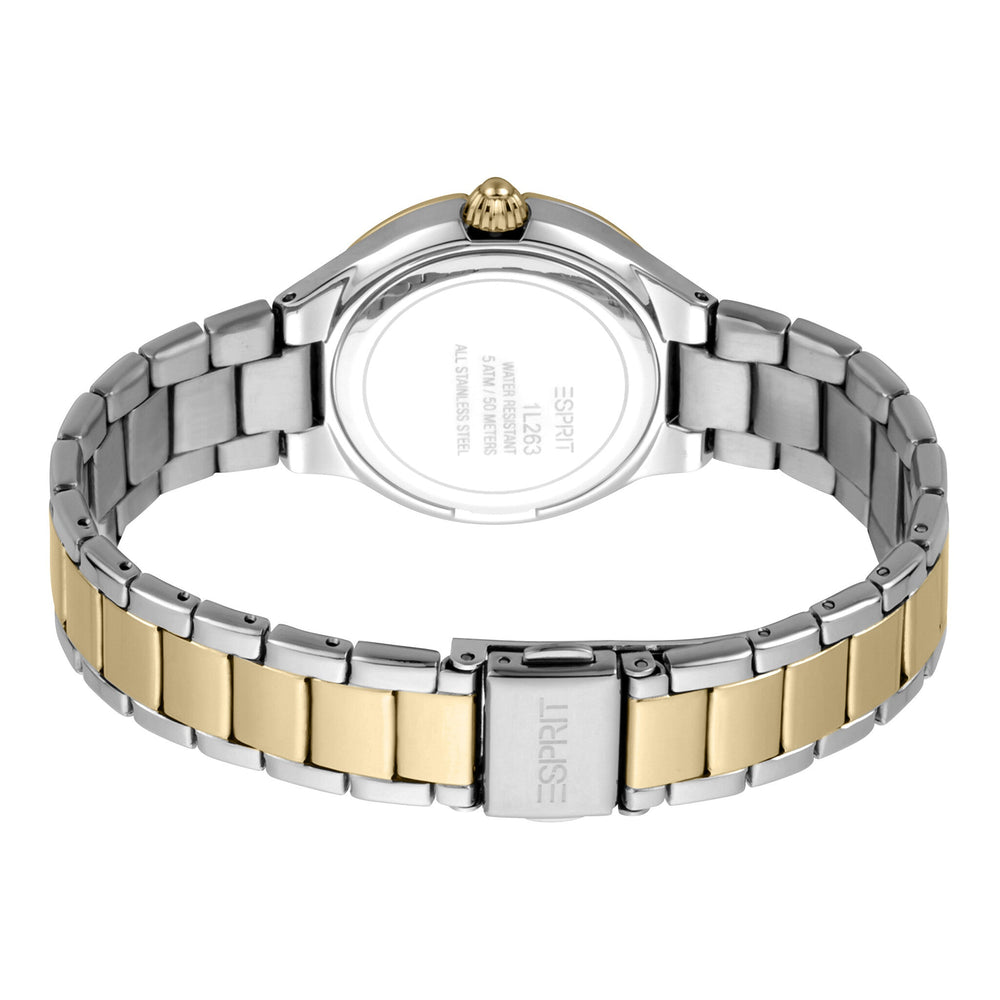 Esprit Women's Watch With Silver Stainless Steel Case And Silver & Gold Stainless Steel Band by i-watch