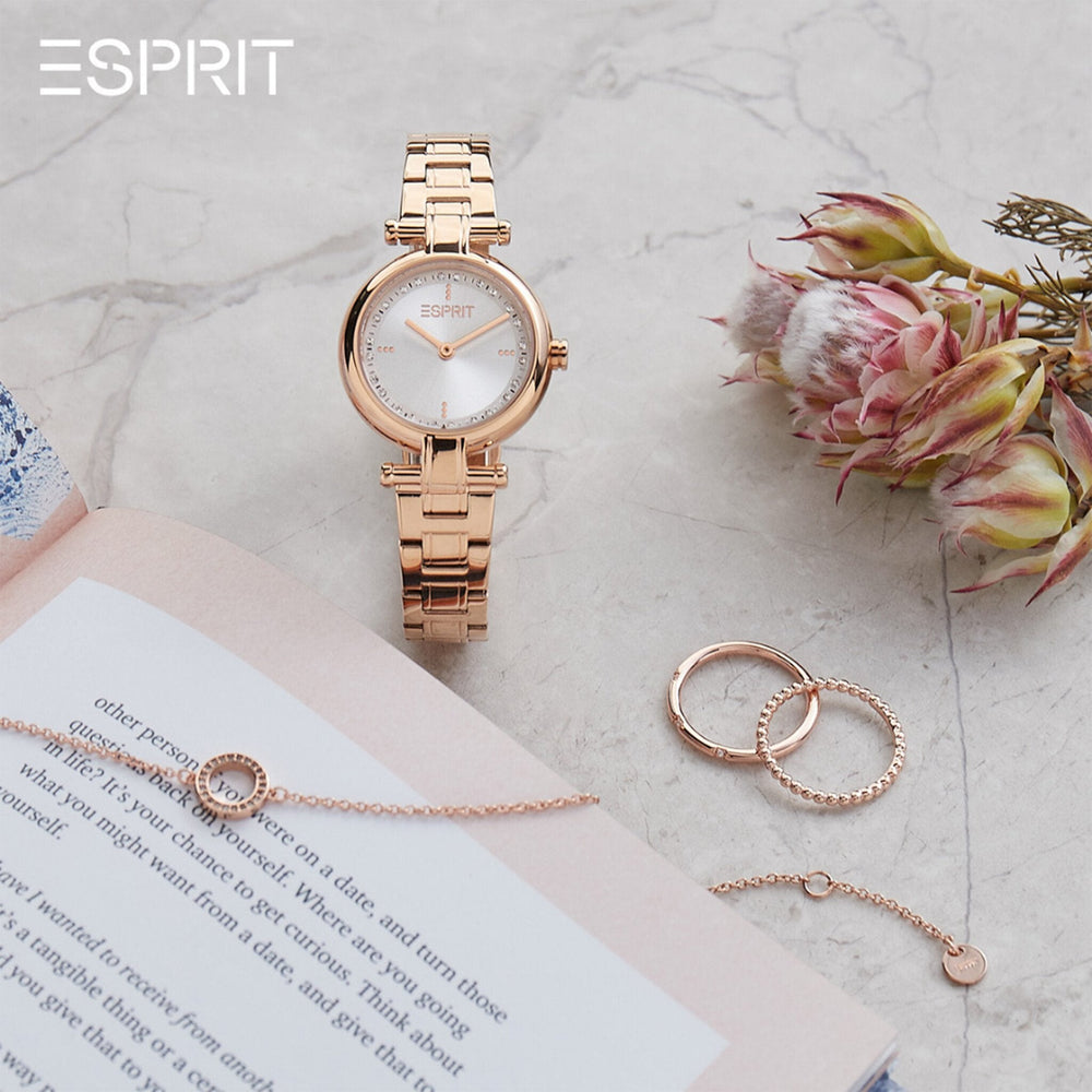 Esprit Women's Watch With Rose Gold Stainless Steel Case And Rose Gold Stainless Steel Band by i-watch