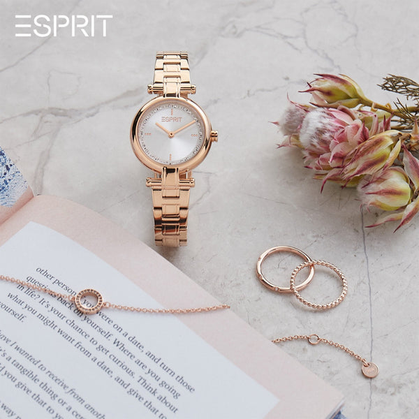 Esprit Women's Watch With Rose Gold Stainless Steel Case And Rose Gold Stainless Steel Band by i-watch