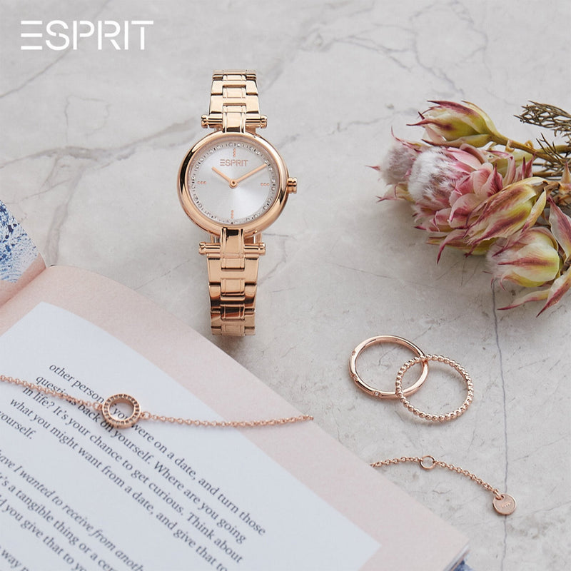 Esprit Women's Watch With Rose Gold Stainless Steel Case And Rose Gold Stainless Steel Band by i-watch