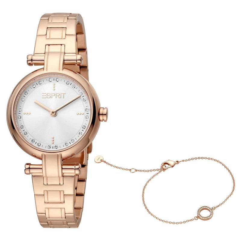 Esprit Women's Watch With Rose Gold Stainless Steel Case And Rose Gold Stainless Steel Band by i-watch