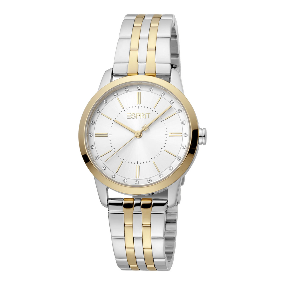 Esprit Women's Watch With Silver Stainless Steel Case And Silver & Gold Stainless Steel Band by i-watch