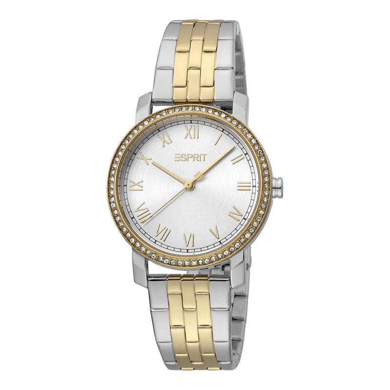 Esprit Women's Watch With Silver Stainless Steel Case And Silver & Gold Stainless Steel Band by i-watch