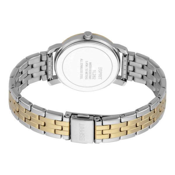 Esprit Women's Watch With Silver Stainless Steel Case And Silver & Gold Stainless Steel Band by i-watch