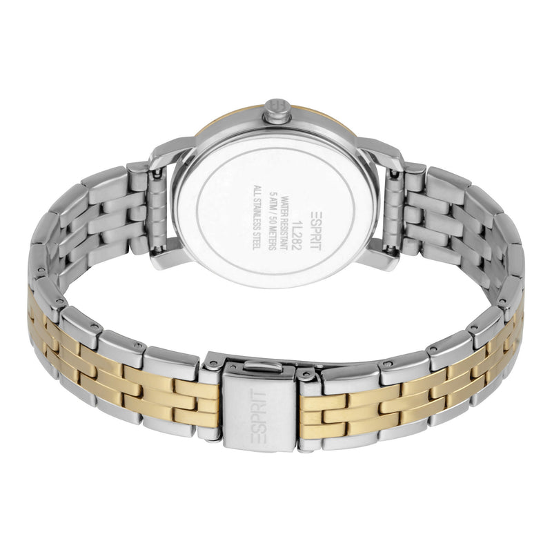 Esprit Women's Watch With Silver Stainless Steel Case And Silver & Gold Stainless Steel Band by i-watch