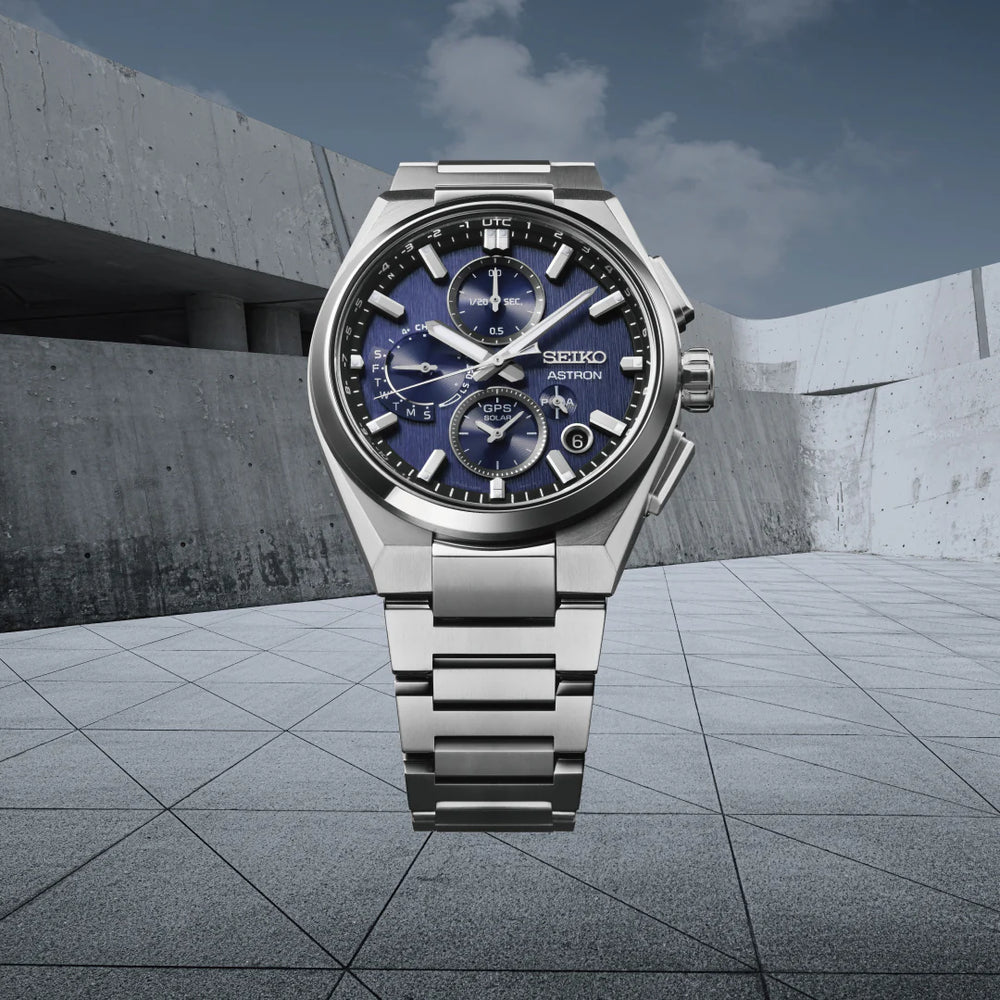 Seiko Astron Men's Silver Stainless Steel, Blue Dial | Ssh161 by i-watch