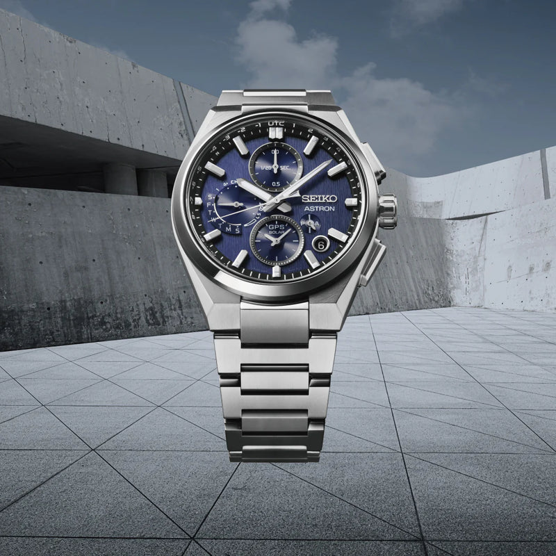 Seiko Astron Men's Silver Stainless Steel, Blue Dial | Ssh161 by i-watch
