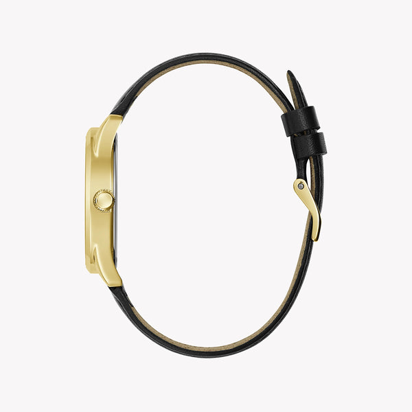 Guess Men's Gold Watch, Black Leather Band | Gw0399l3 by i-watch