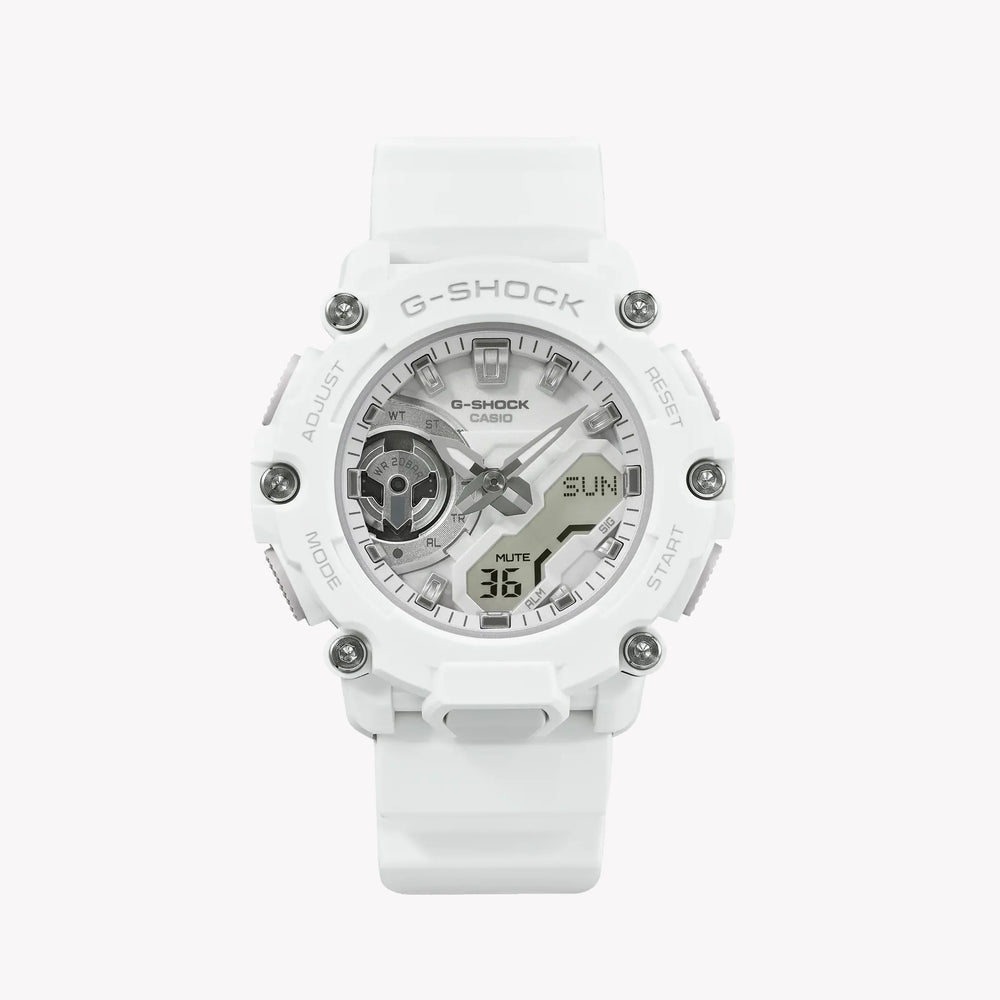 G-Shock Unisex White Resin Watch, Digital Dial | Gma-S2200m-7adr by i-watch