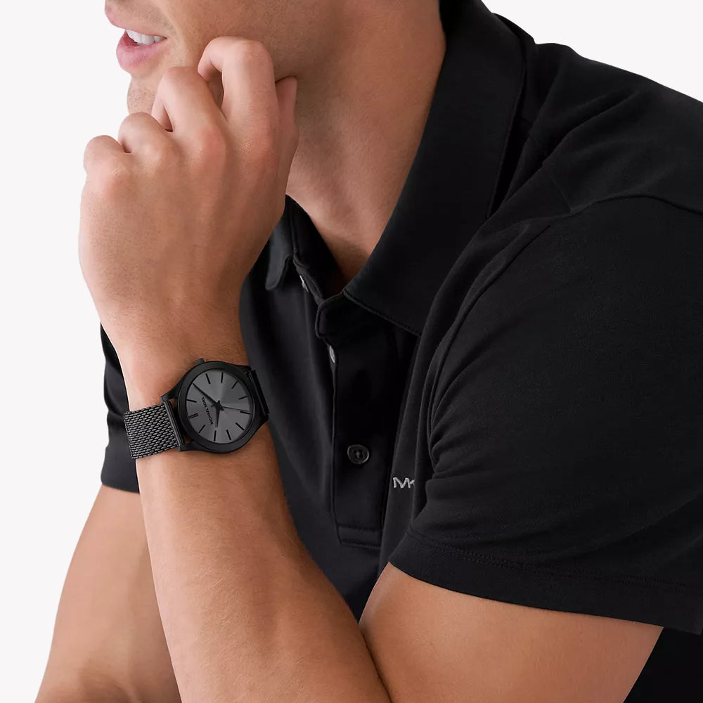 MICHAEL KORS MK1085SET VIVID ELEGANCE - MEN'S BLACK STAINLESS STEEL ANALOG WATCH-i-Watch-4