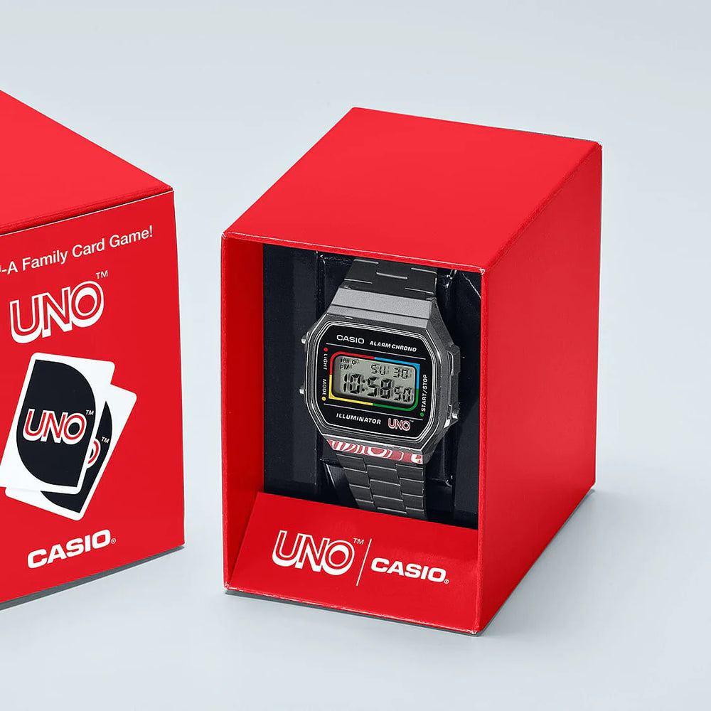 Casio Unisex Black Stainless Steel Watch, Chrome Resin | A168weuc-1a by i-watch