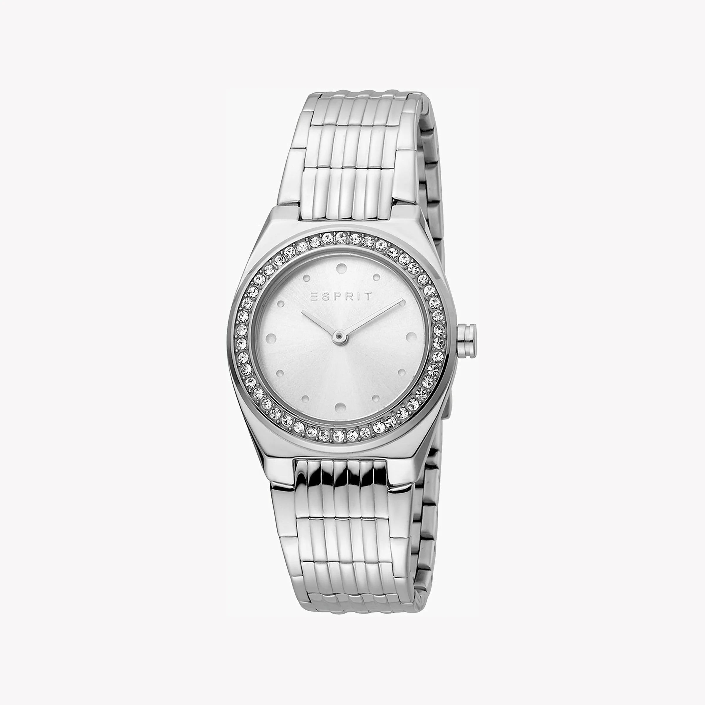 ESPRIT Women's Watch with Silver Stainless Steel Case and Silver Stainless Steel Band