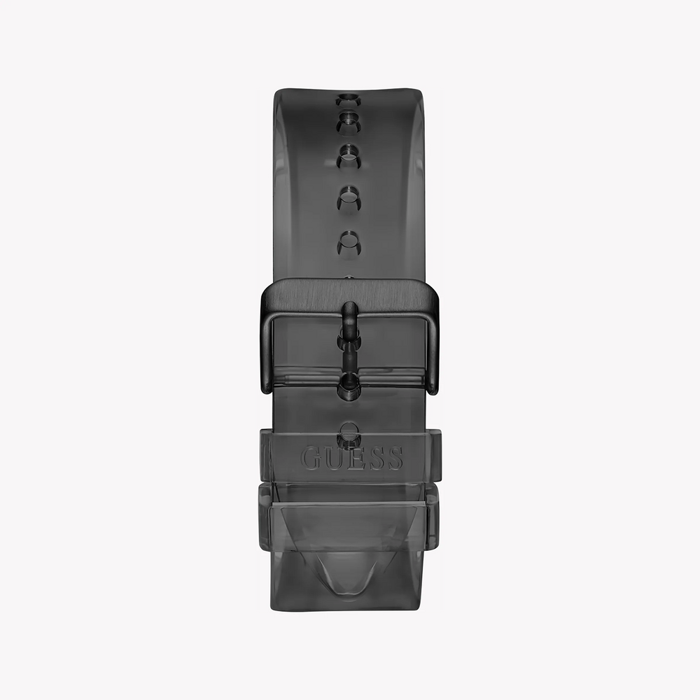 Guess Men's Black Silicone Watch, Nylon Case | Gw0806g5 by i-watch