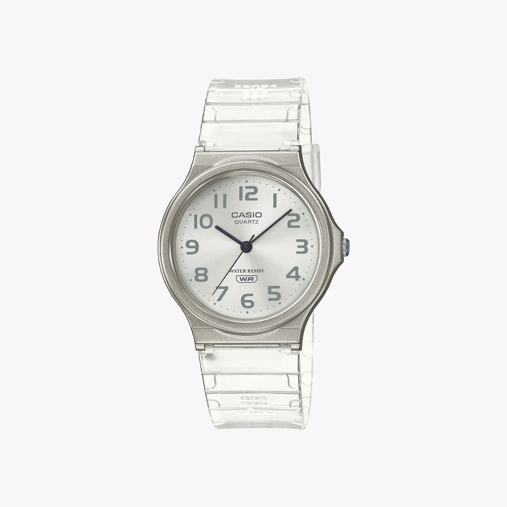 Casio Unisex Resin White Watch, Silver Dial | Mq-24s-7b by i-watch