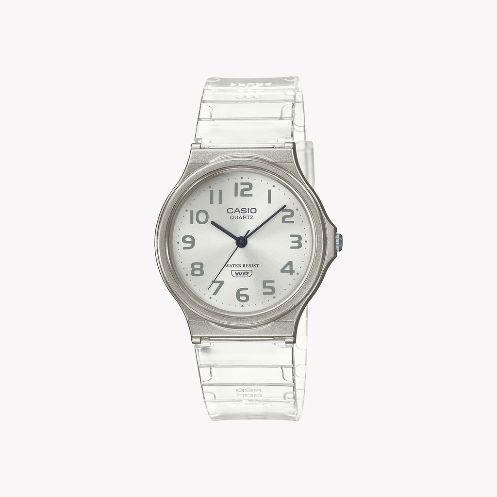 CASIO MQ-24S-7B - SPORTY SILVER DIAL WITH WHITE RESIN BAND - YOUR VERSATILE DAILY TIMEPIECE-i-Watch-2