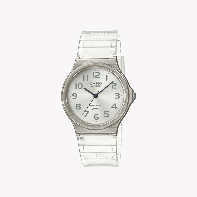 Casio Unisex Resin White Watch, Silver Dial | Mq-24s-7b by i-watch