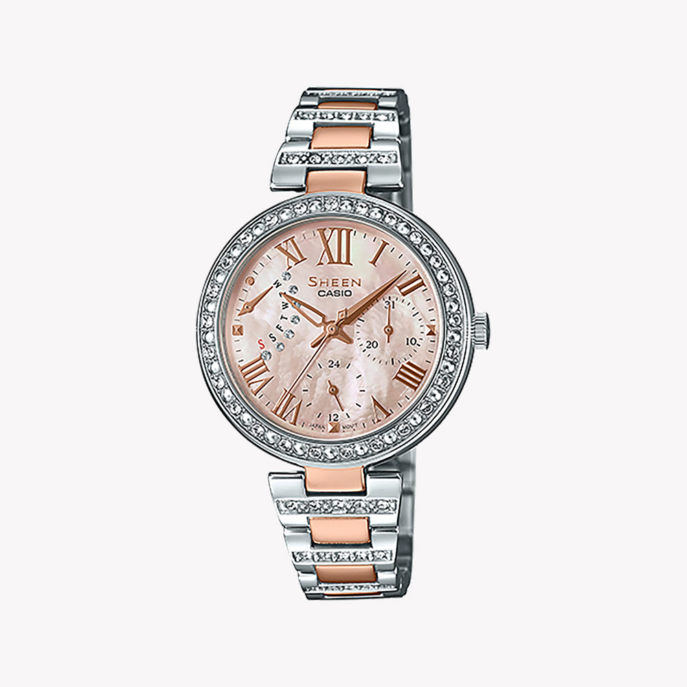 Casio She-3043bsg-9audr - Elegant Rose Gold & Silver Women's Timepiece - Sophisticated Style & Functionality by i-watch