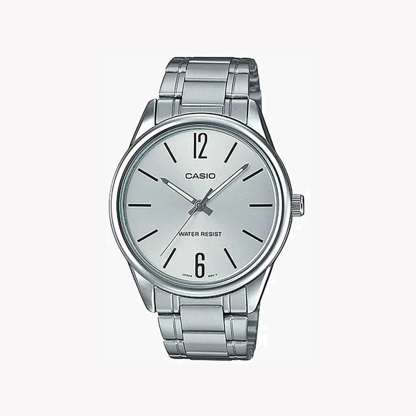 Casio Mtp-V005d-7budf Sporty Elegance - Timeless Men's Watch With Stainless Steel Band & White Dial by i-watch