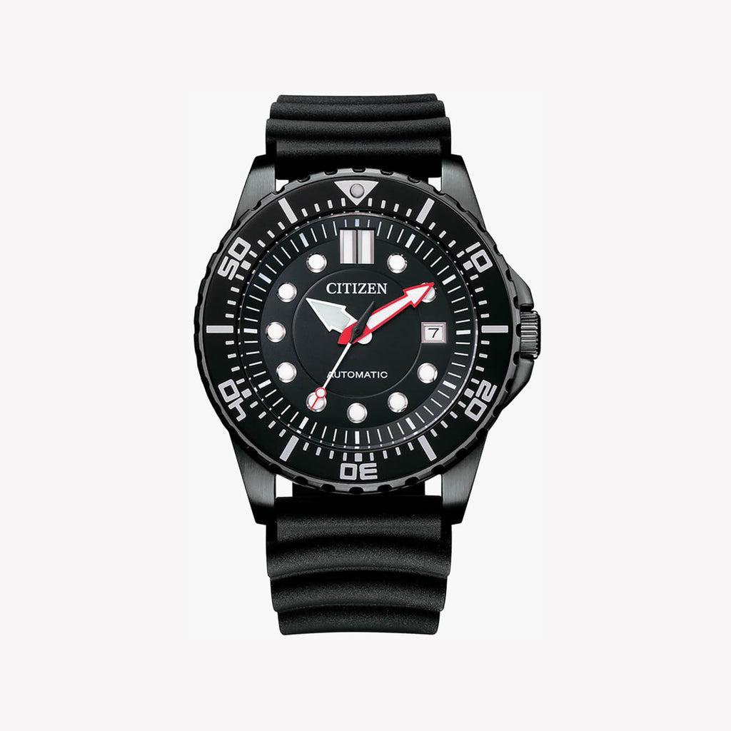 CITIZEN NJ0125-11E DYNAMIC POWER - MODERN MEN'S AUTOMATIC TIMEPIECE WITH SLEEK BLACK DESIGN
