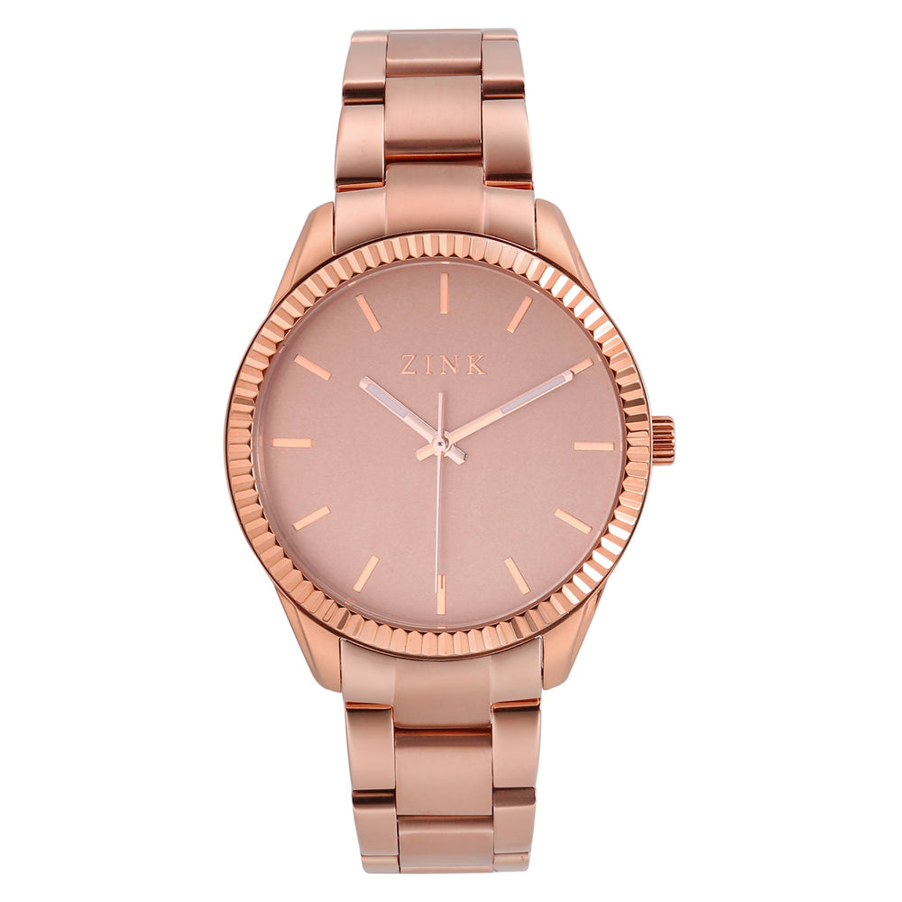 Zink Women's Watch With Rose Gold Stainless Steel Case And Rose Gold Stainless Steel Band by i-watch