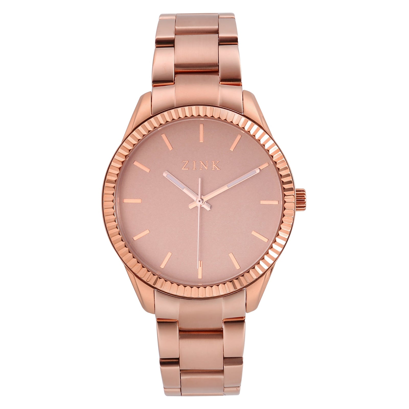Zink Women's Watch With Rose Gold Stainless Steel Case And Rose Gold Stainless Steel Band by i-watch