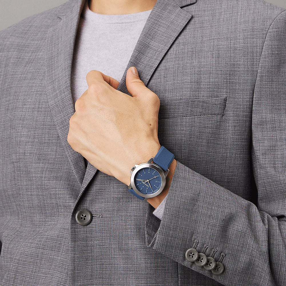 Ck Calvin Klein Men's Blue Watch, Silver Band | 25200470 by i-watch