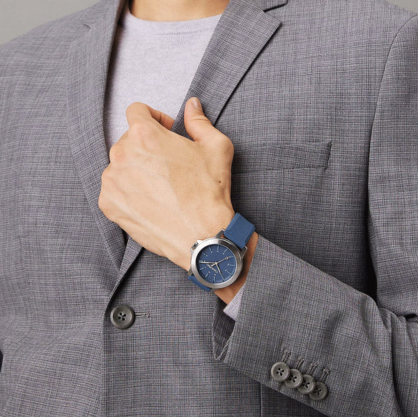 Ck Calvin Klein Men's Blue Watch, Silver Band | 25200470 by i-watch