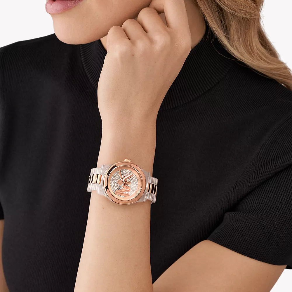 MICHAEL KORS MK7355 - ELEGANT TIMEPIECE WITH ROSE GOLD DIAL & STAINLESS STEEL BAND-i-Watch-4