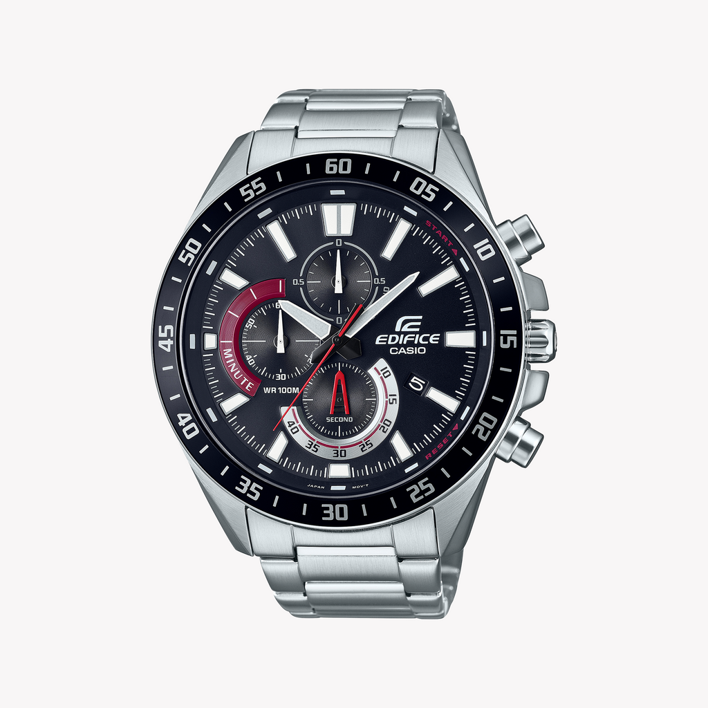 EDIFICE EFV-620D-1A4VUDF - STUNNING SILVER SPORT WATCH FOR MEN - ELEGANCE MEETS ADVENTURE