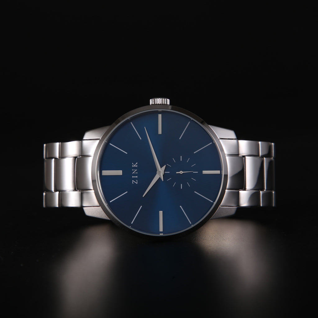 Zink Men's Stainless Steel Blue Dial Watch | Zk126g5ss-46
