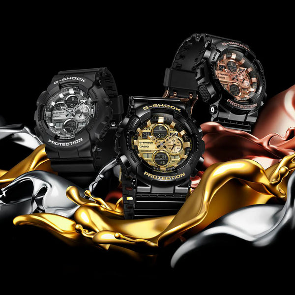 Casio G-Shock Ga-140gm-1a1dr - Bold Adventurer Men's Watch In Matte Black Resin by i-watch