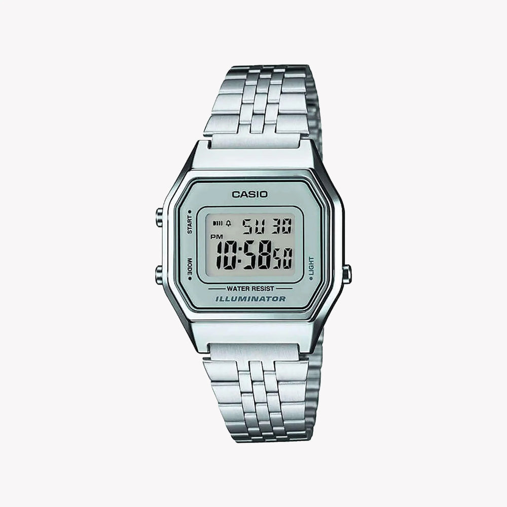 Casio Women's Silver Stainless Steel Watch, Digital Dial | La680wea-7ef by i-watch