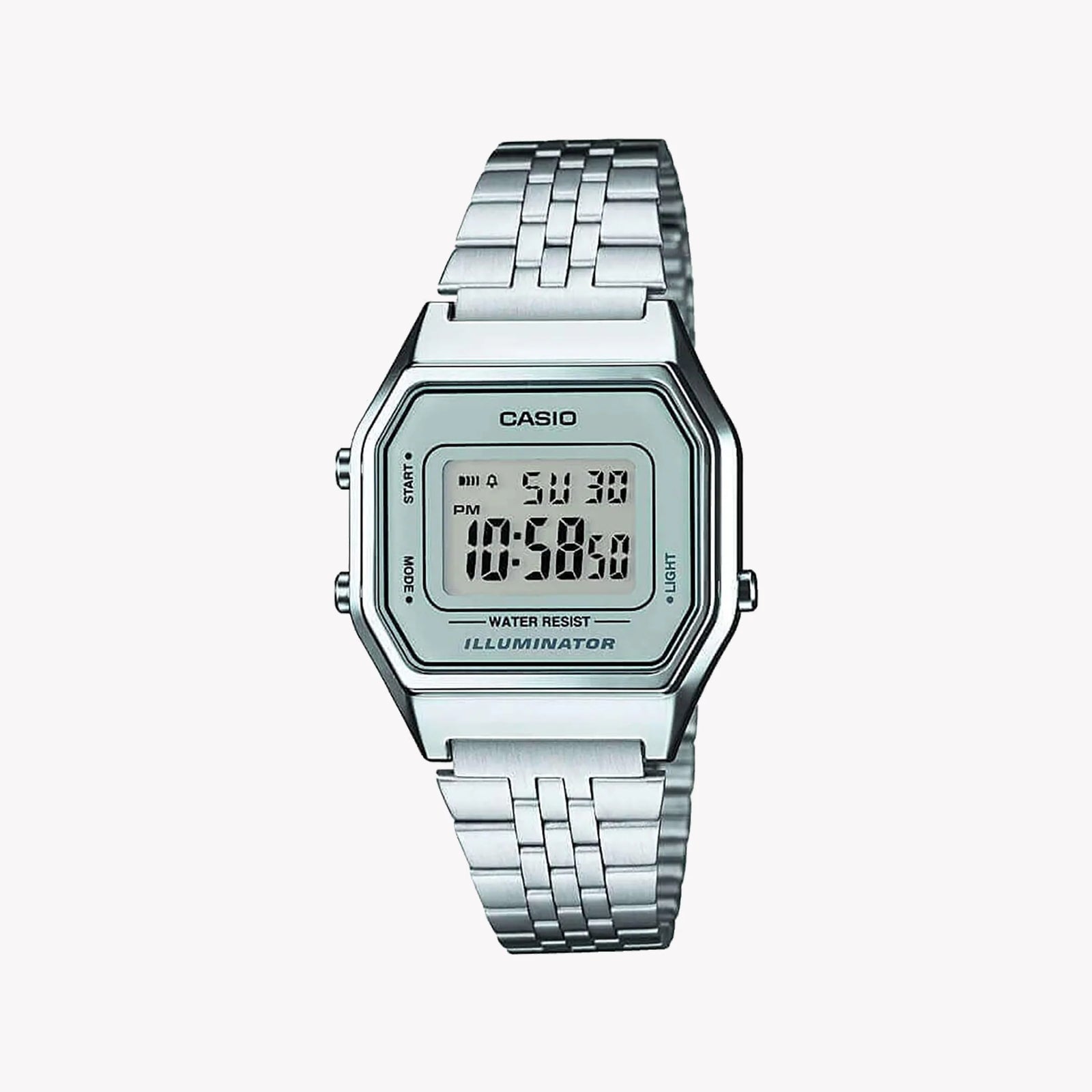 Casio Women's Silver Stainless Steel Watch, Digital Dial | La680wea-7ef by i-watch