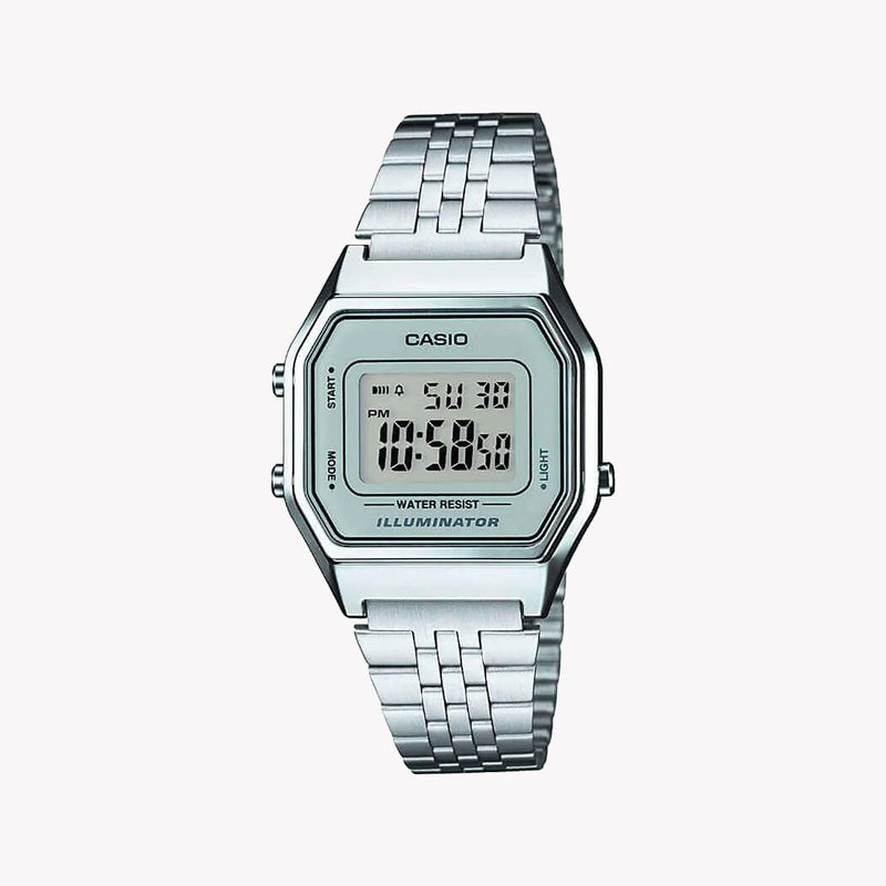 Casio Women's Silver Stainless Steel Watch, Digital Dial | La680wea-7ef by i-watch