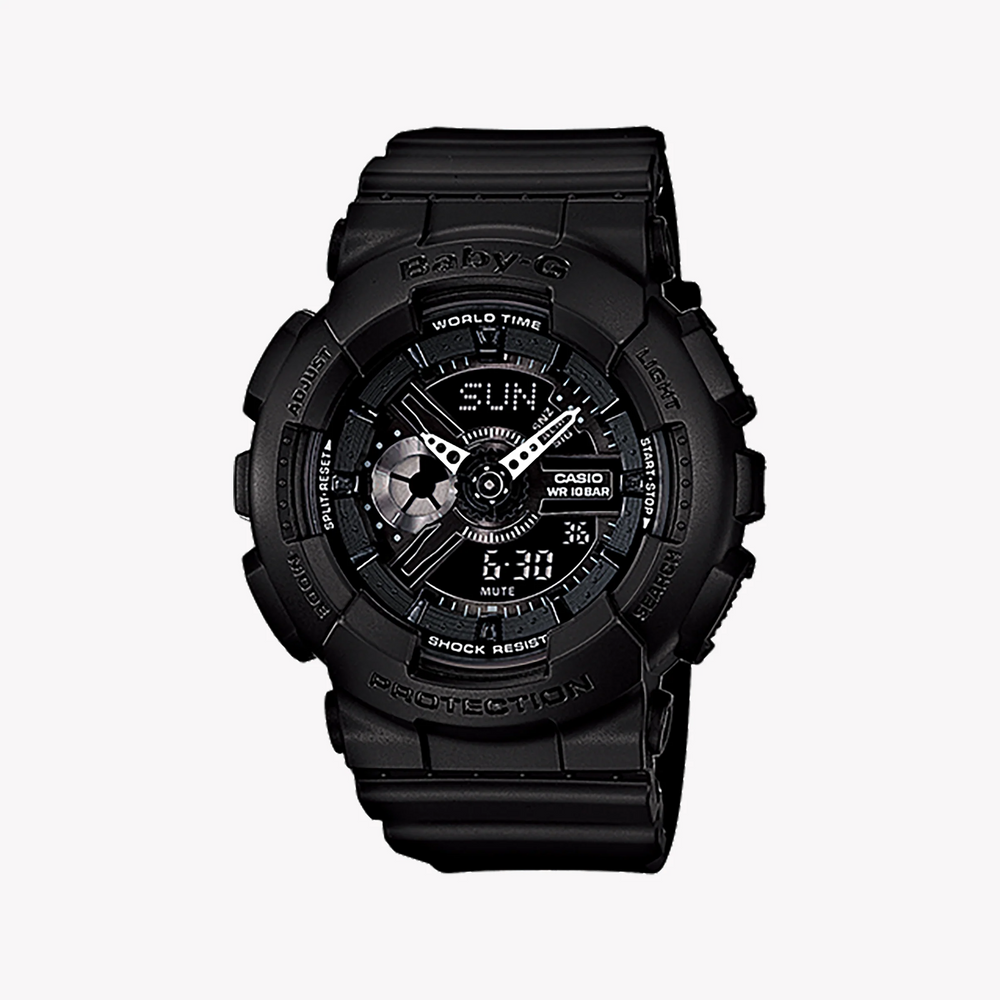 Baby-G Women's Black Resin Watch, Digital Dial | Ba-110bc-1adr by i-watch