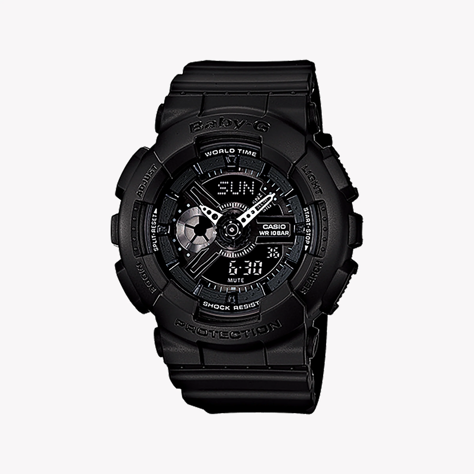 Baby-G Women's Black Resin Watch, Digital Dial | Ba-110bc-1adr by i-watch