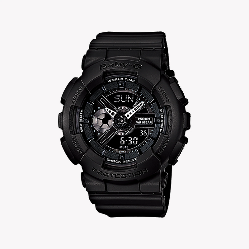 Baby-G Women's Black Resin Watch, Digital Dial | Ba-110bc-1adr by i-watch