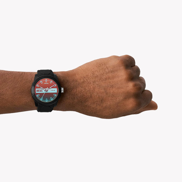 Diesel Men's Black Silicone Watch, Black Dial | Dz1982 by i-watch