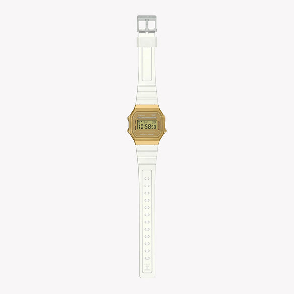 Casio Unisex Gold Resin Watch, White Band | A168xesg-9adf by i-watch