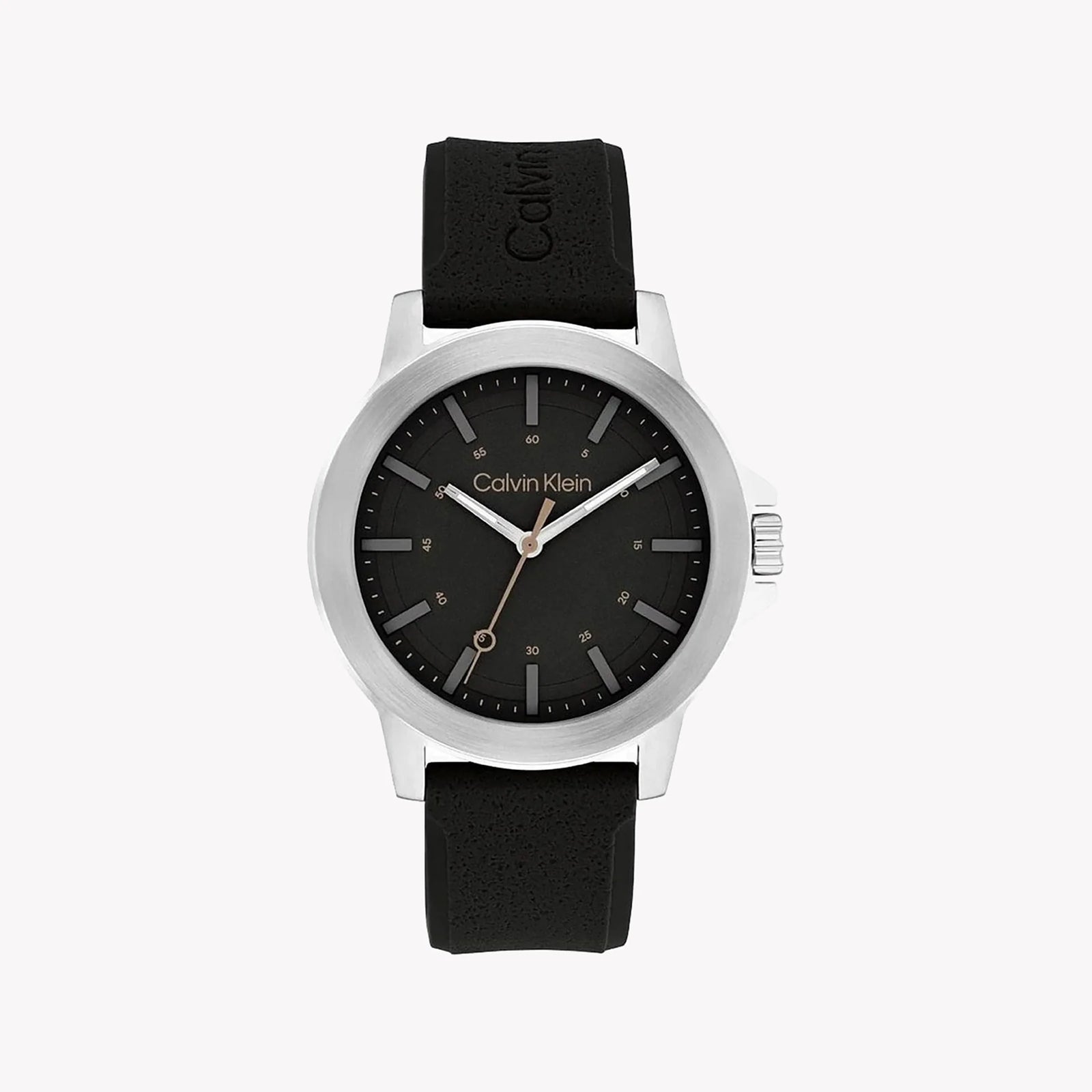 Ck Calvin Klein Men's Black Watch, Silver Band | 25200471 by i-watch